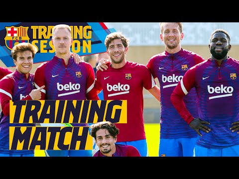 5 VS 5 TRAINING MATCH! BARÇA TEAMMATES COMPETING FOR A SPOT ON SUNDAYS' STARTING 11 🔵🔴⚽