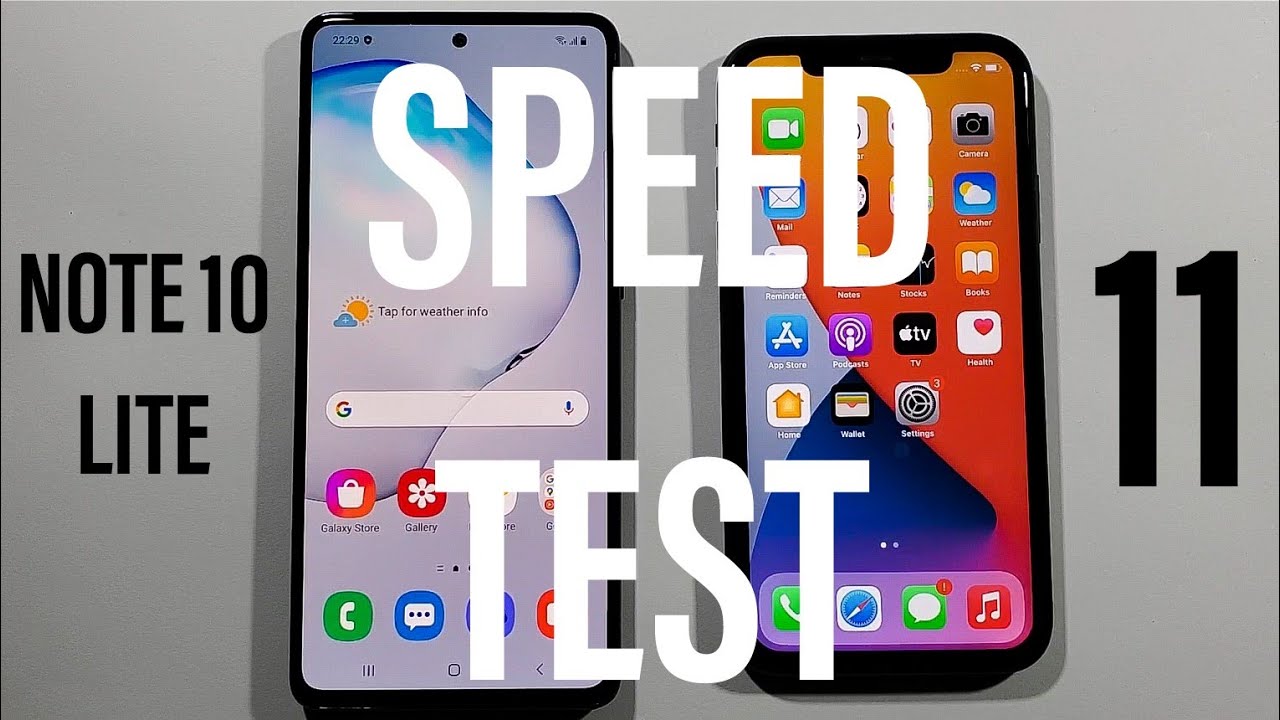 Iphone 11 vs Samsung Note 10 Lite Comparison Speed Test