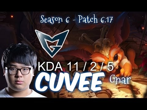 SSG CuVee GNAR vs POPPY Top - Patch 6.17 KR Ranked | League of Legends