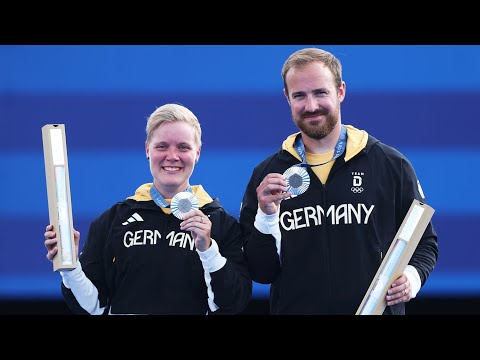 Olympische Spiele 2024 Bogenschießen: Michelle Kroppen und Florian Unruh holen die Silber Medaille