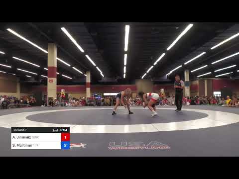 50 Kg Rr Rnd 2 - Audrey Jimenez, Sunkist Kids Wrestling Club Vs Sage Mortimer, Titan Mercury Wrest
