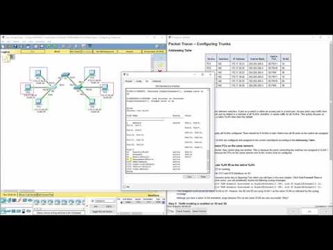 PKT 3.2.2.4 -  Configuring Trunks (NET 126 - Cisco Academy Routing and Switching Essentials)