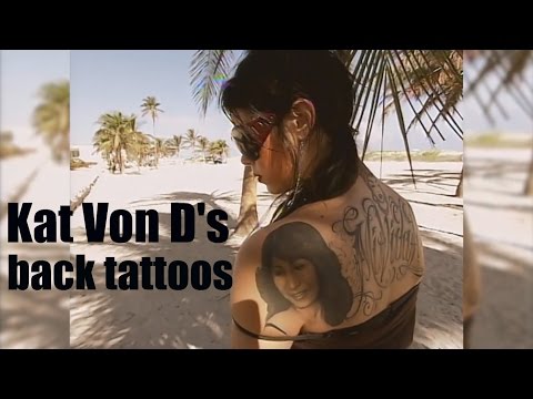 Kat Von D 's back tattoos