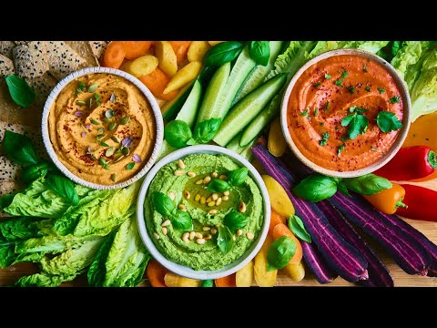 Colourful Veggie Hummus | Vegan, Easy + Healthy