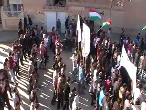 مظاهرة في الدرباسية في الحسكة في جمعة "المنطقة العازلة مطلبنا"