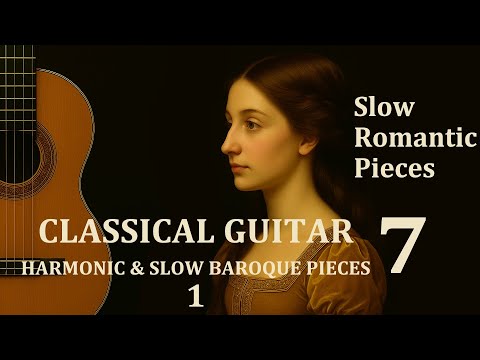 🎵 Classical Guitar 🎼 Slow & Harmonic Baroque Pieces 1 (Part 7) ❤️ Sad & Emotional Romantic  Music