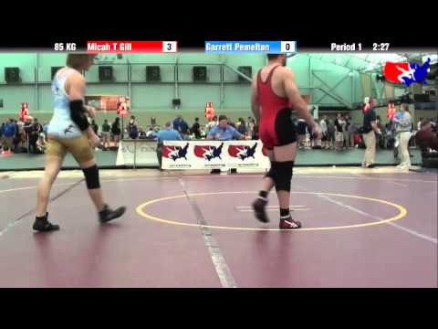 Micah T Gill vs. Garrett Pemelton at 2013 ASICS FILA Cadet Nationals - GR