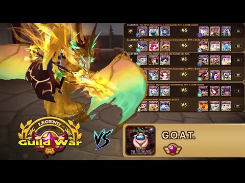 Beating an unbeaten defense in Legend Guild War!! XD - Summoners War