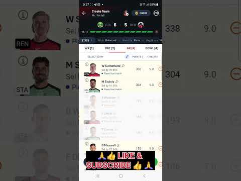 STA VS REN Dream11, STA VS REN Dream11  Prediction, Melbourne Stars VS Melbourne  Renegades BBL Team