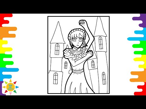 Wednesday Addam Coloring Pages / Wednesday Addams Dance /Different Heaven & EH!DE - My Heart