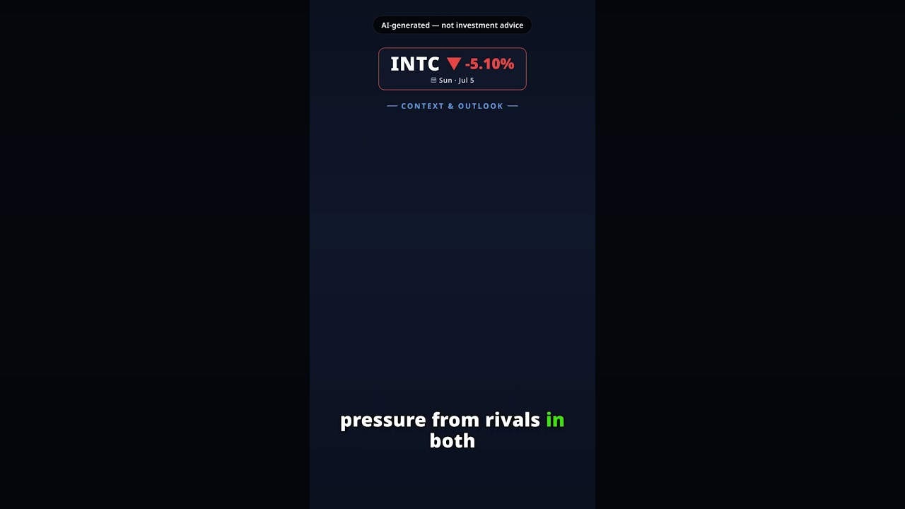 Why Is Intel Stock Falling Today? INTC -5.10% (Jul 5) — Analyst Commentary Pressure
