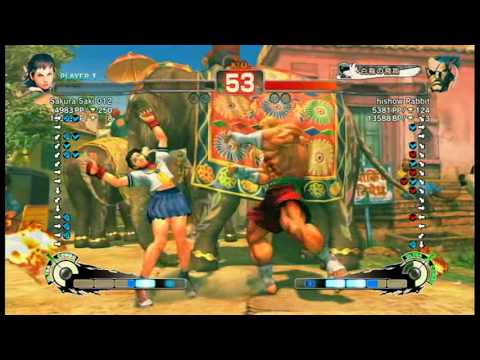 【スパ４】Sakura Saki 012[さくら] vs hishow Rabbit[サガット]