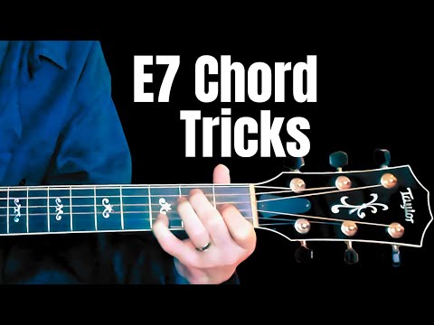 5 Easy E7 Chord Riffs to sound like a Pro- a guitar lesson...
