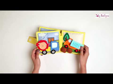 Mein erster Bagger - 6 Seiten Mini Quiet Book