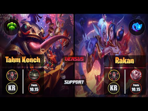 GrandMaster TAHM KENCH [Guardian] (Support) VS  RAKAN - Grandmaster KR Patch 10.15