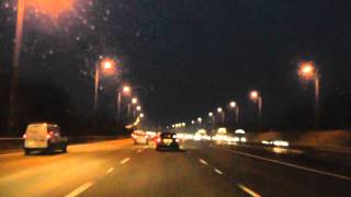 preview picture of video 'Driving On The M6 Motorway From J20 Appleton To J21 Warrington, Cheshire, England'