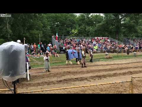 Massive jousting hit