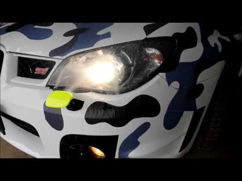Subaru Impreza - Headlight Washer Nozzle in action