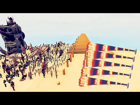 200x EGYPT ARMY vs 5x EVERY GOD - Totally Accurate Battle Simulator TABS