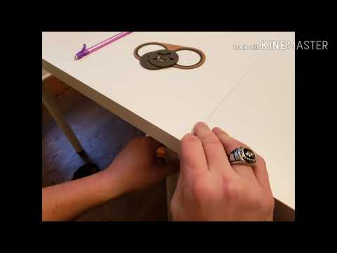Part of a video titled How to Attach 2 IKEA Linnmon Tabletops - Tutorial - YouTube