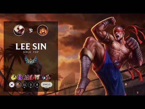 Lee Sin Top vs Gnar - KR Challenger Patch 12.14
