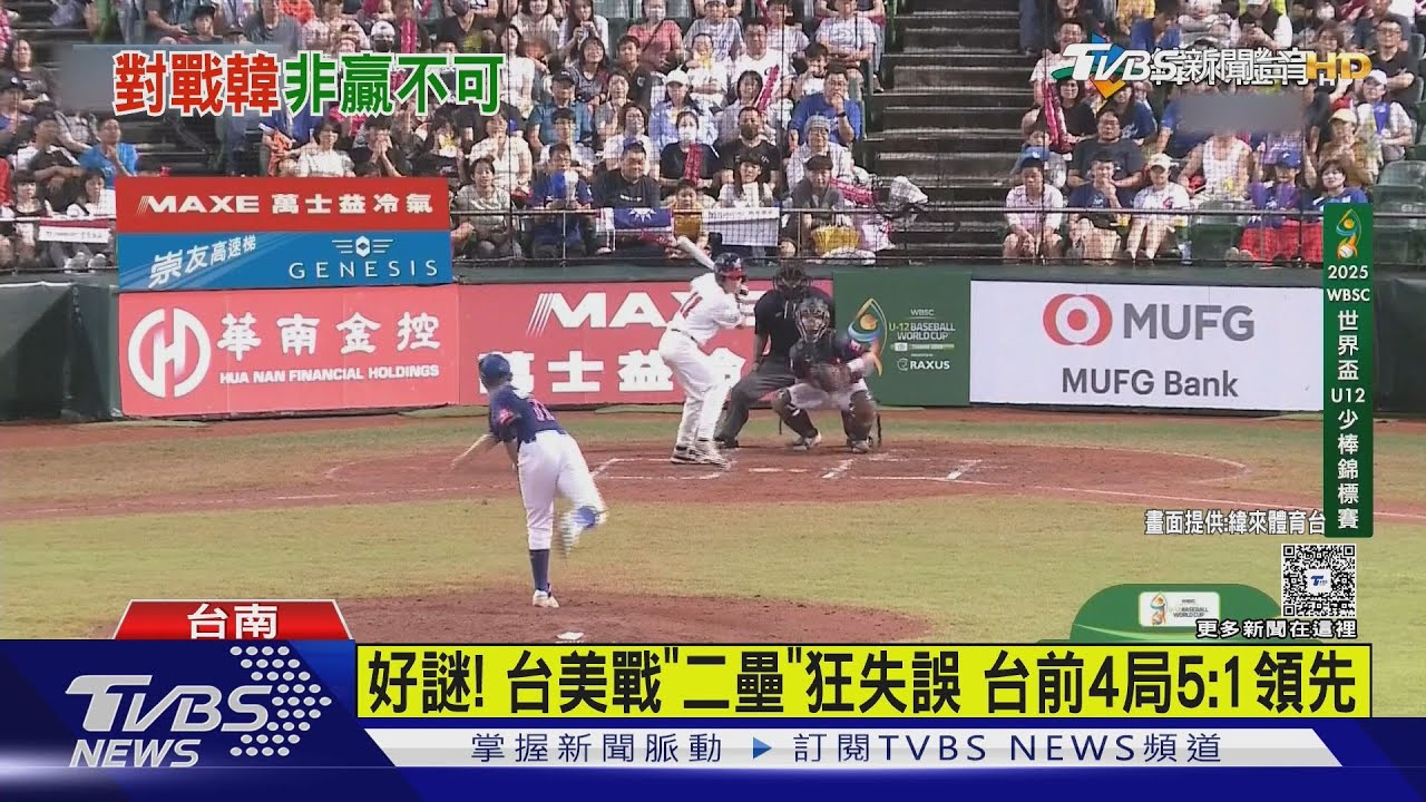 台遭美再見安打逆轉!「5比1領先」飛了 晉級冠軍戰恐卡關