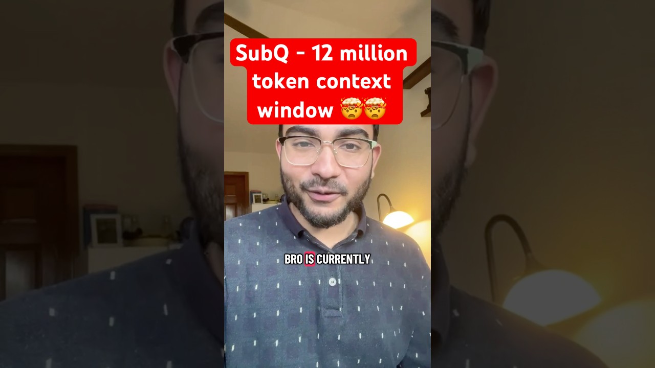 SubQ a 12 million token context window is the talk of time. Learn more #ai #chatgpt
