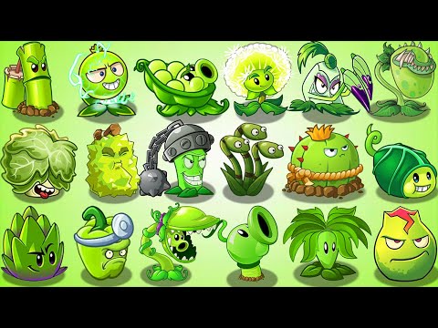 Plants vs Zombies 2 Mod Jurassic Marsh Final Boss VS All GREEN Premium Plants LEVEL 999999 Power-Up!