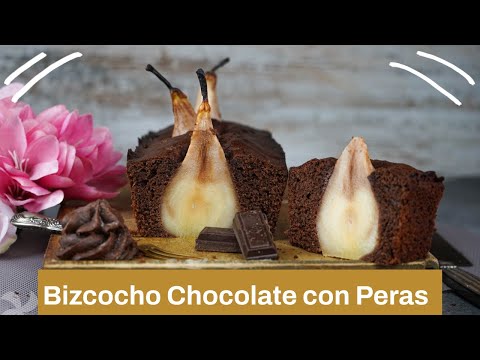 Bizcocho de chocolate con Peras
