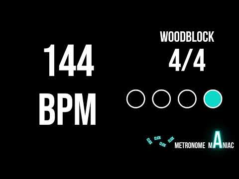 Metronome 144 BPM 4/4 - Woodblock