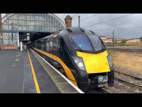 Grand Central 180103 leaves Darlington | 1A65 Sunderland to London Kings Cross *Diverted*