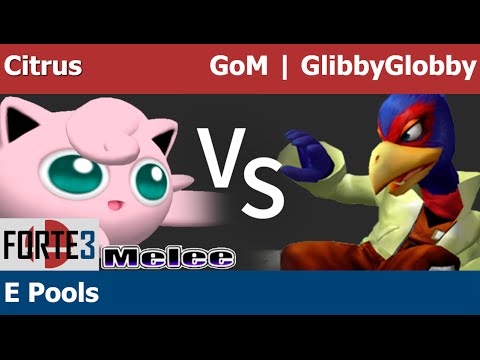 Forte 3 Melee - Citrus (Jigglypuff) vs GoM | GlibbyGlobby (Falco) - E Pools
