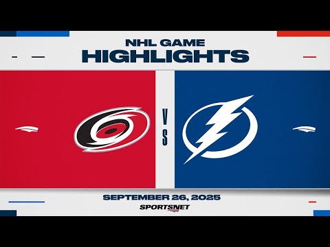 NHL Preseason Highlights | Hurricanes vs. Lightning - September 26, 2025