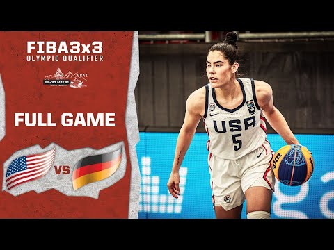 USA v Germany | Women's - Full Game | FIBA 3x3 Olympic Qualifier | 3x3 Basketball
