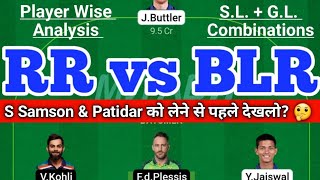 RR vs BLR Fantasy Team Prediction | RR vs RCB IPL T20 27 May | RR vs BLR Today Match Prediction