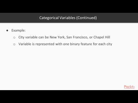 Machine Learning with Scikit learn Extracting Features from Categorical Variables| packtpub com