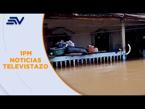 Lluvias causaron desbordamientos de río que inundó 50 viviendas en Ventanas |Televistazo | Ecuavisa
