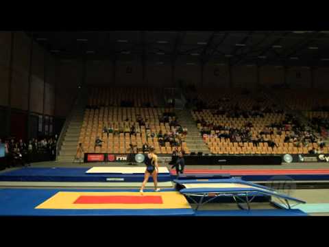 SJOEBERG Lina (SWE) - 2015 Trampoline Worlds - Qualification Double Mini Routine 1