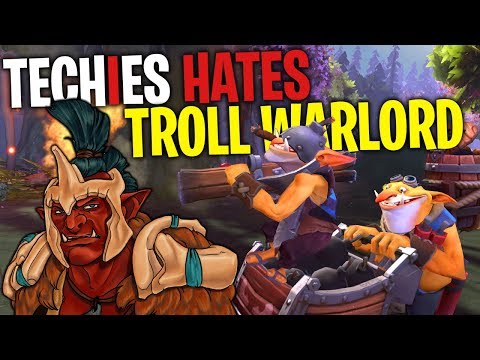 Techies Hates Troll Warlord - DotA 2 Funny Moments