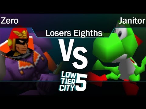 LTC 5 - Zero (C Falcon) vs Janitor (Yoshi, C Falcon) Losers Eighths - SSB64