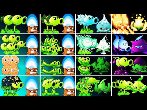 PvZ 2 - Random 16 Teams Plants 3 PEA X TORCHWOOD X MINTS - Who Will Win?