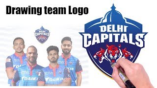 How to Draw Delhi Capitals team Logo | ipl 2019