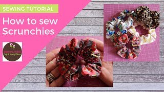 How to sew a scrunchie with a nice smooth join | Learn to sew with me | SEWING TUTORIAL