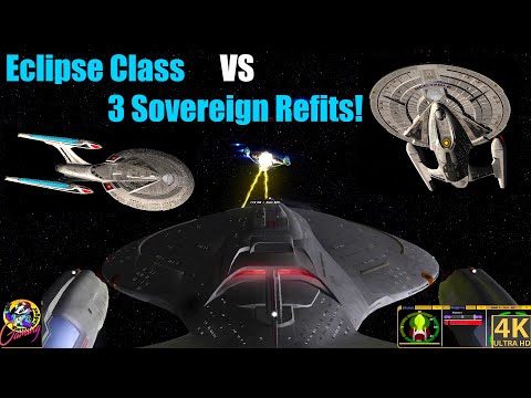 4K EXPLOSIVE Battle Enterprise G VS 3x Enterprise E - Star Trek Ship Battles -
