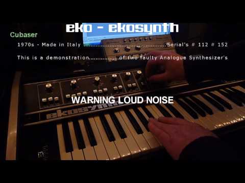 Eko - Ekosynth - (Faulty Vintage Analog Synthesizer's Demonstration)
