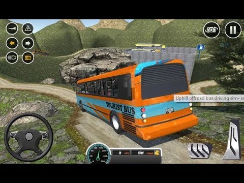 Uphill offroad bus driving sim - Android Gameplay HD