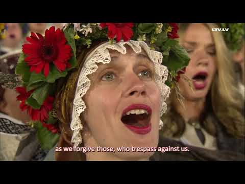 Latvian Song Festival 2018 - "Mūsu Tēvs debesīs" (Our Father, Who Art in Heaven) ENGLISH Subtitles