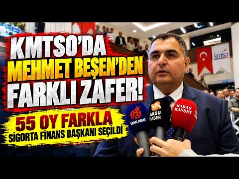 KMTSO'da Mehmet Beşen'den farklı zafer! 55 oy farkla Sigorta Finans Başkanı seçildi