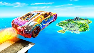 Jumping LUXURY BILLIONAIRE Cars Across The ENTIRE Map In GTA 5