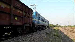 preview picture of video 'INDIAN RAILWAYS: VIJAYWADA (BZA) WAG-7#28269 EMPTY BOXN FREIGHT'